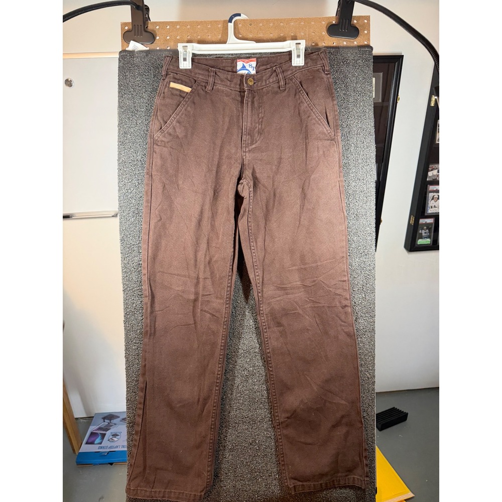 Southern Tide RT-7s Pants Mens 30W 32L Brown Cotton Canvas Straight Leg